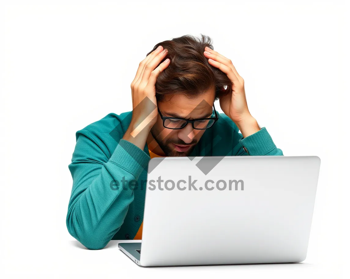 Picture of Professional businesswoman working on laptop in office.