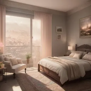 Modern luxury bedroom with elegant interior design.