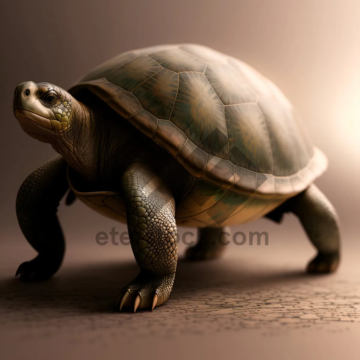 Picture of Reptile Terrapin: Slow Shell Tortoise in Wildlife