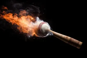 Baseball glove and ball on field