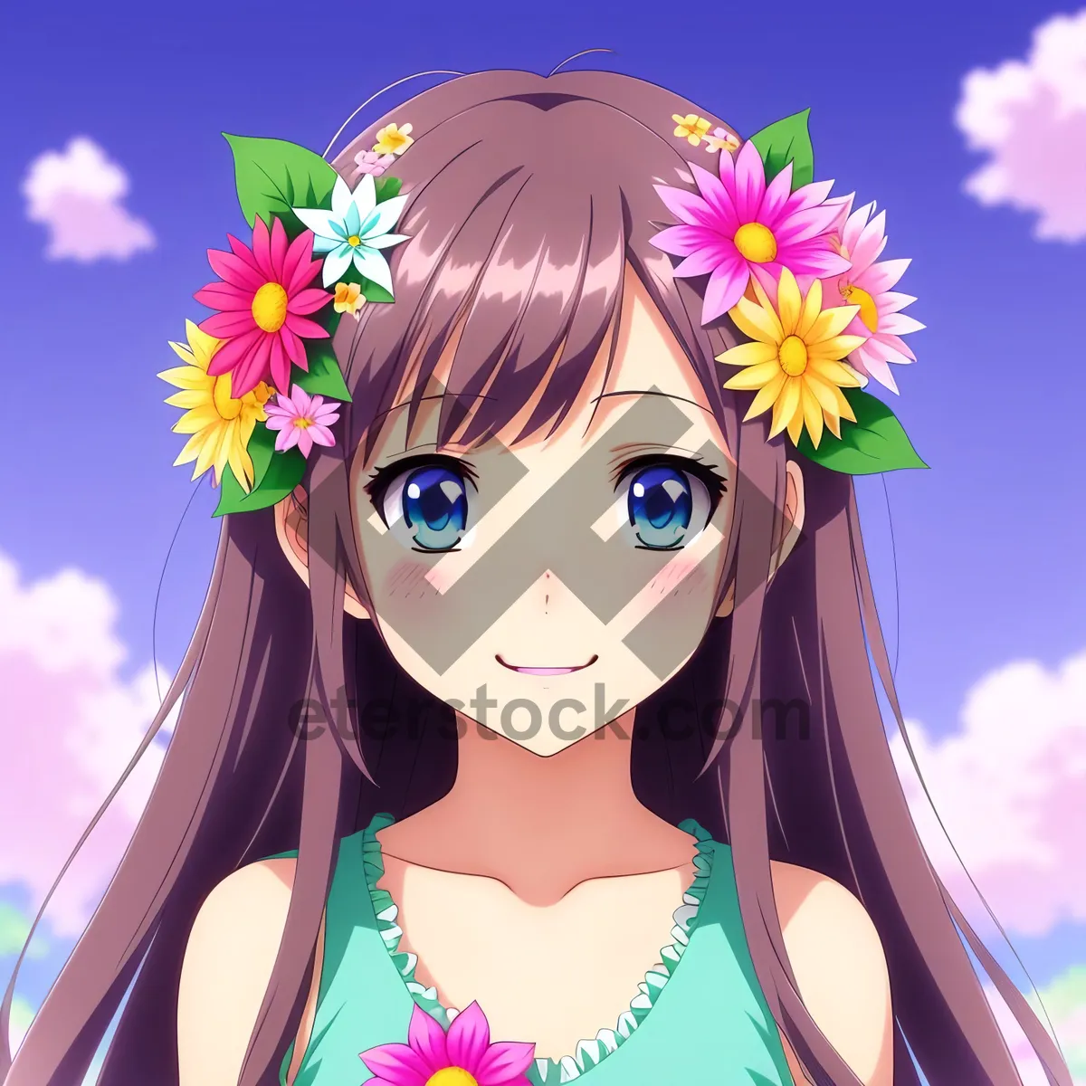 Picture of Attractive aristocratic lady with a captivating smile