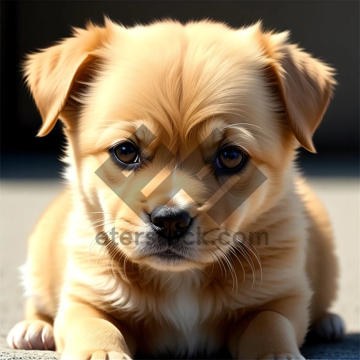 Picture of Adorable Golden Retriever Puppy Portrait