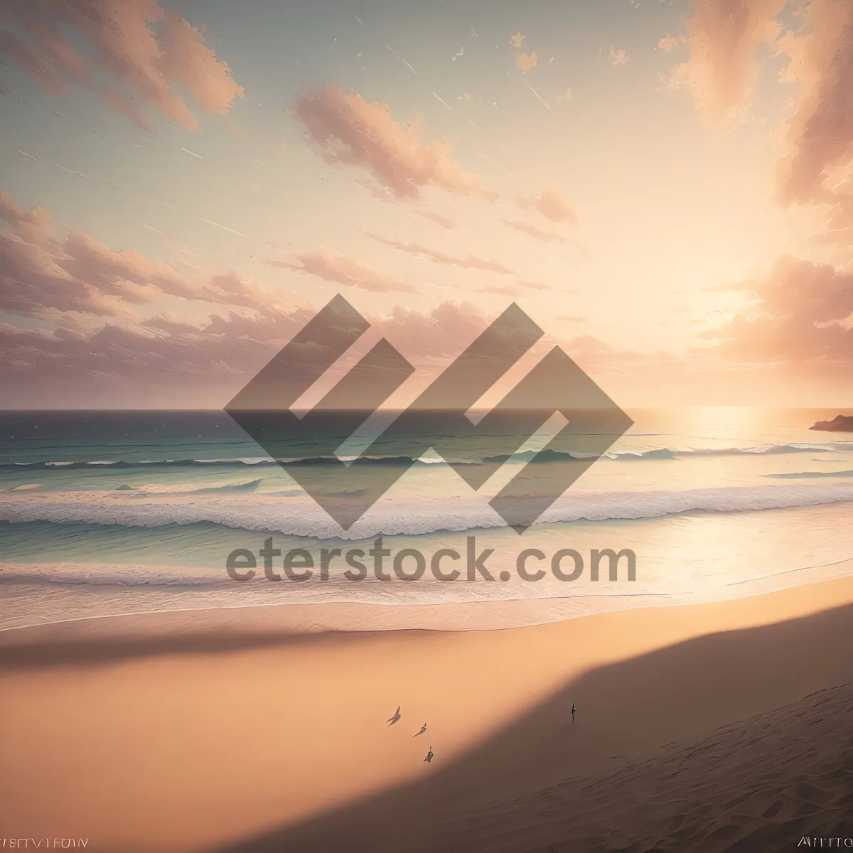 Picture of Serene Sunset Over Azure Waters