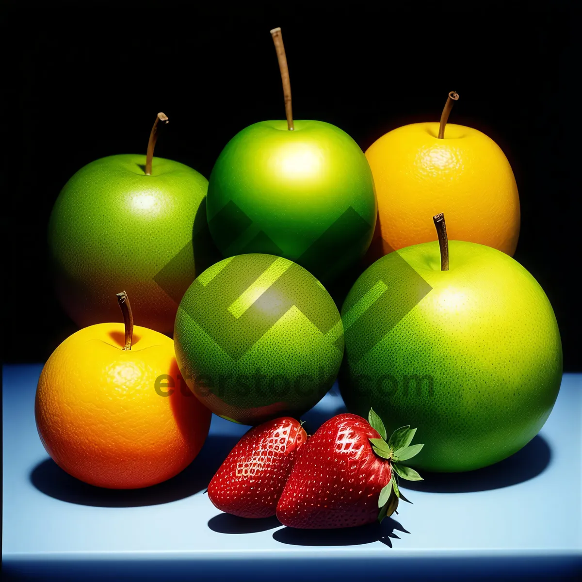 Picture of Fresh and Juicy Granny Smith Apple - Delicious and Healthy Fruit