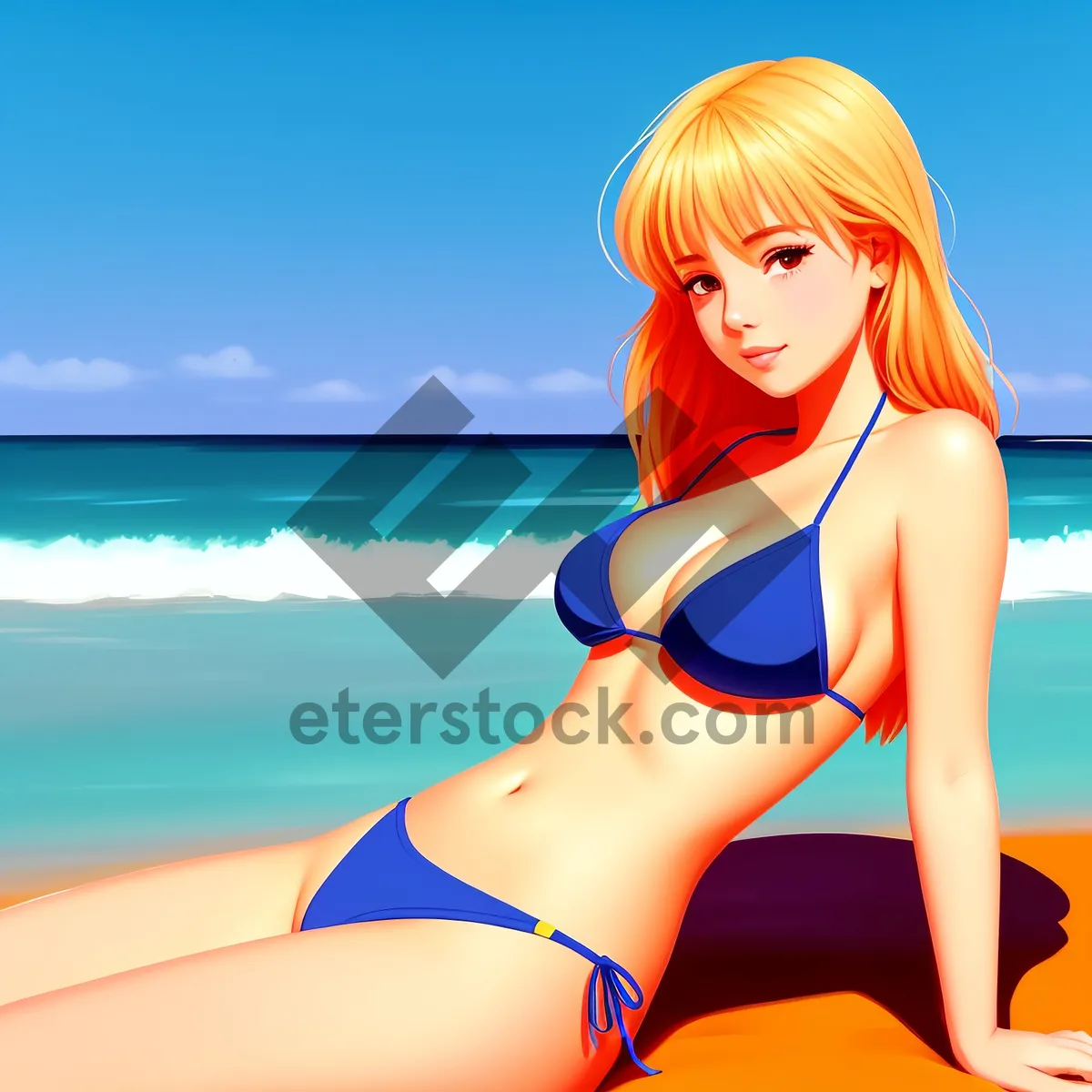 Picture of Beach Babe in Tropical Bikini Bliss