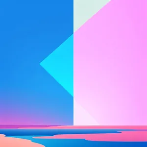 Futuristic Rainbow Gradient Artwork - Geometric Digital Design