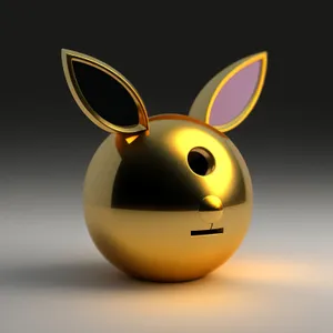 3D Cartoon Sphere Graphic Design Icon