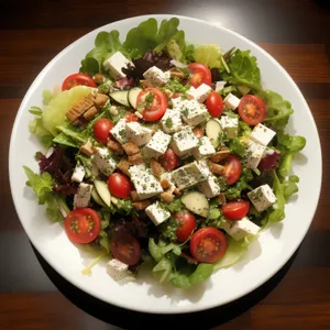 Fresh Vegetable Salad with Grilled Chicken - Delicious Dinner