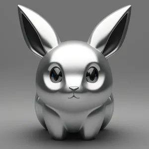 Cute Bunny Cartoon with Happy Smile