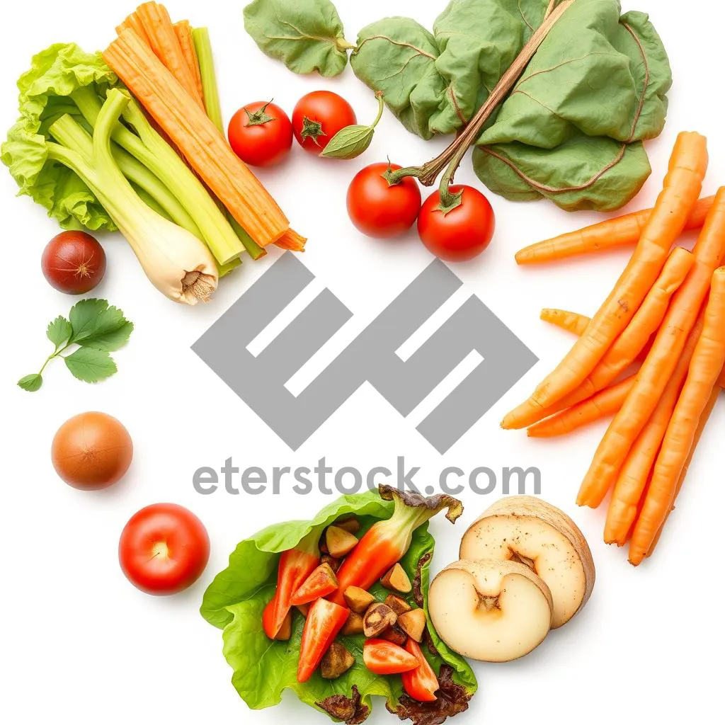 Picture of Fresh Vegetable Pasta Salad with Sweet Pepper and Tomatoes.