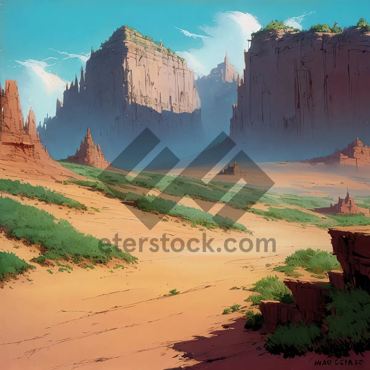 Picture of Scenic Canyon Landforms: Majestic Southwest Landscape