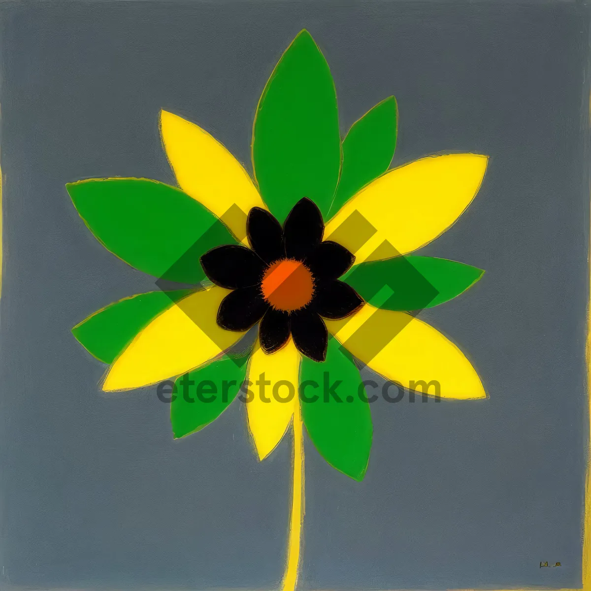 Picture of Floral Celebration: Vibrant Yellow Sunflower Decoration with Ribbon Bow