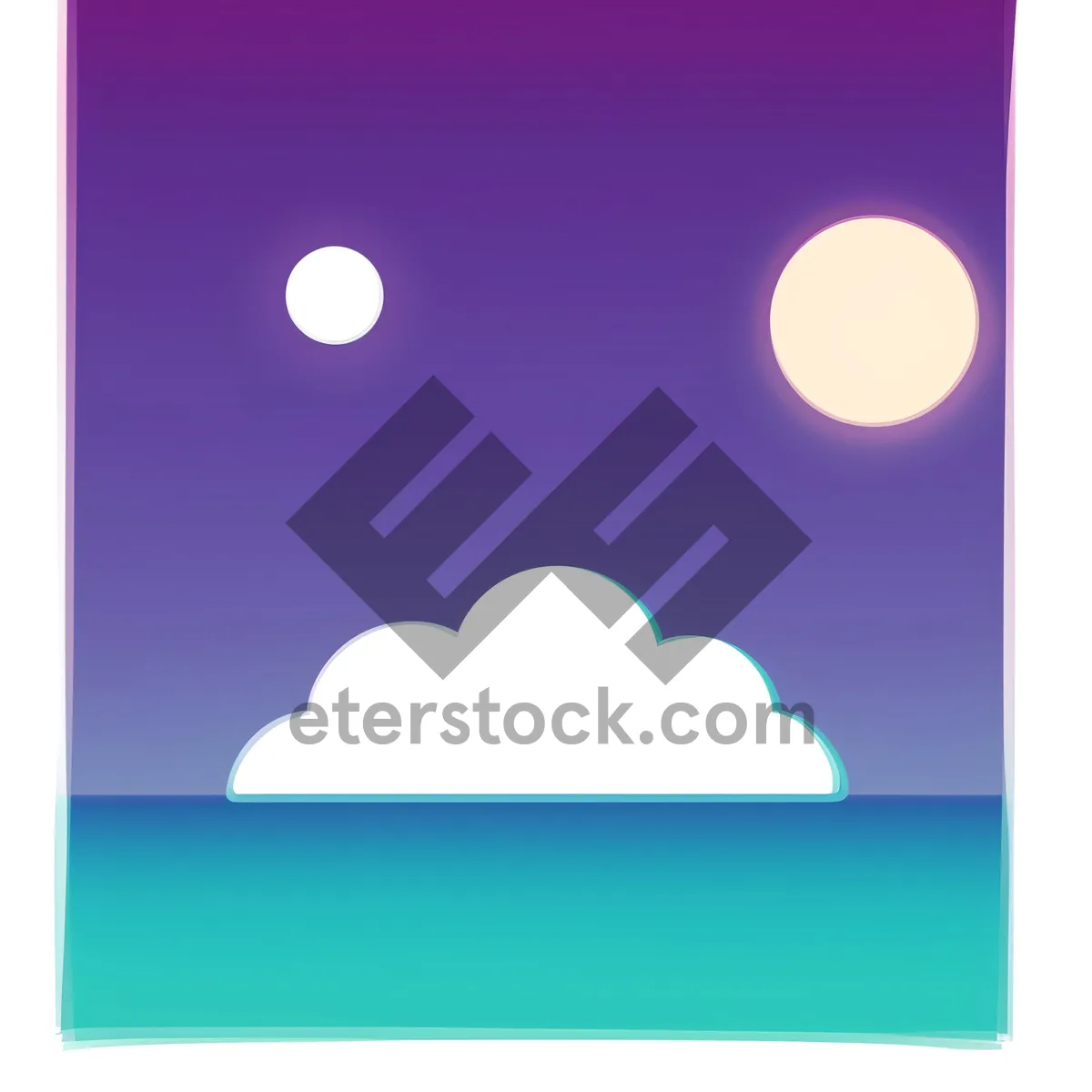 Picture of Shiny Bubble Graphic Icon with Letterhead in Round Circle