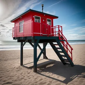 Coastal Lighthouse Beacon by the Ocean