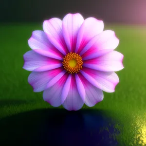 Vibrant Blooming Daisy in a Colorful Garden