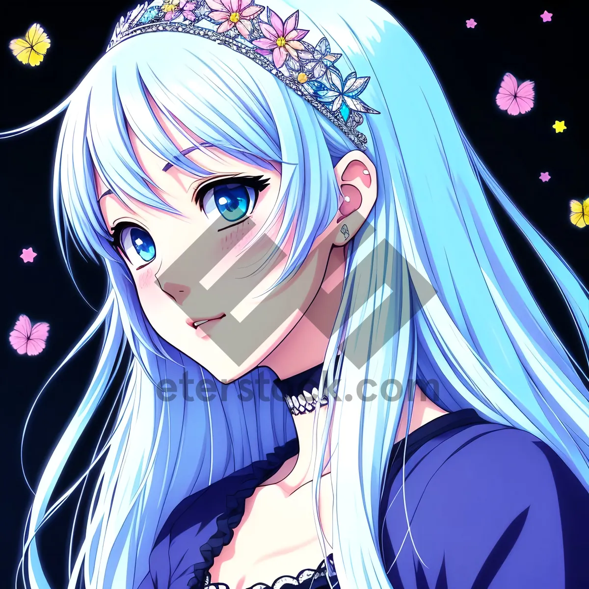 Picture of Enchanting Lunar Fashion Charm - Model with Artistic Hairstyle