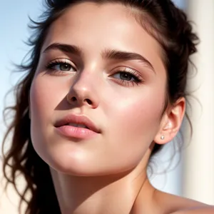 Sensual beauty: Attractive brunette with captivating eyes