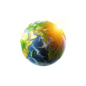 3D Earth Globe Showing North American Continent