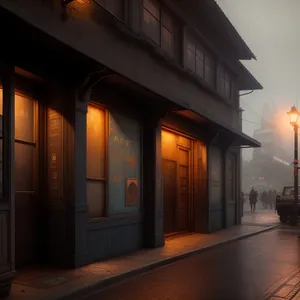 Vintage urban architecture with charming doorway.