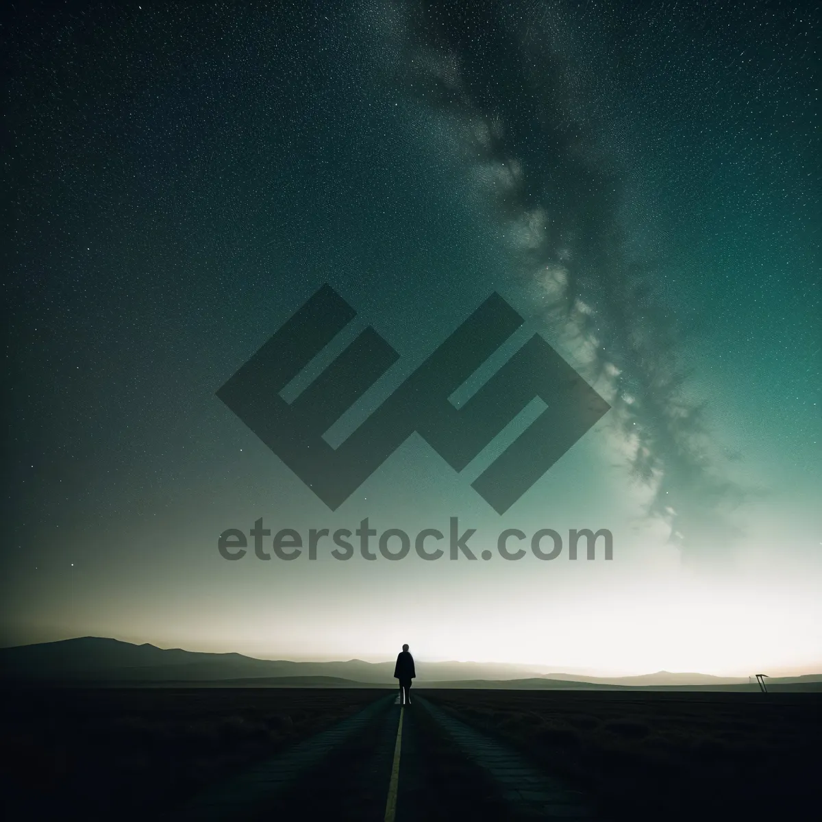 Picture of Majestic Sunset Horizon with Celestial Bodies