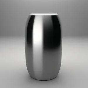 Transparent Glass Vase with Liquid Fill - 3D Render