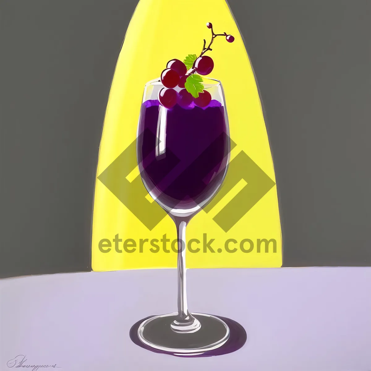 Picture of Sparkling Celebration: Wineglass and Bubbly Cheers