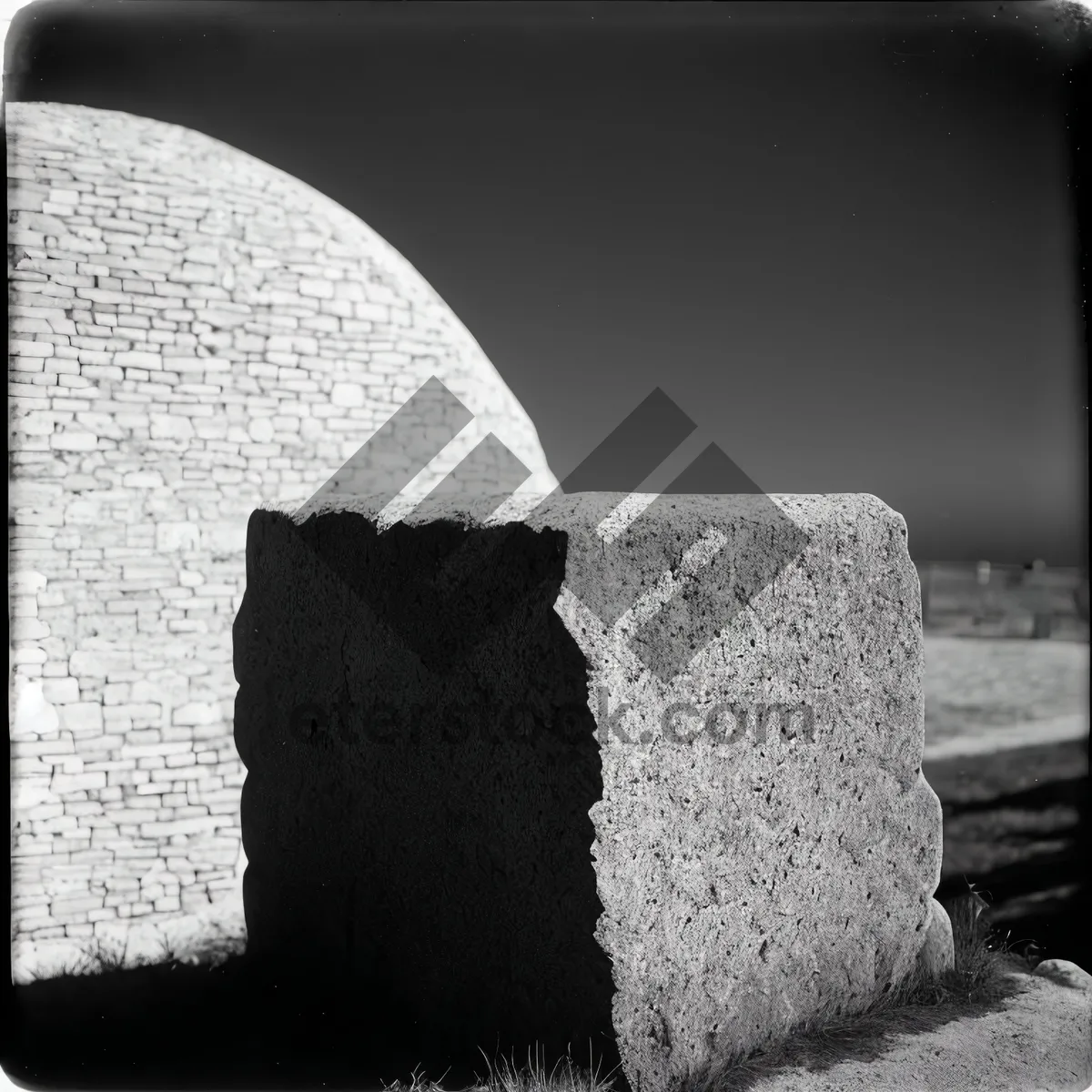 Picture of Timeless Memorial in Majestic Cemetery Sky