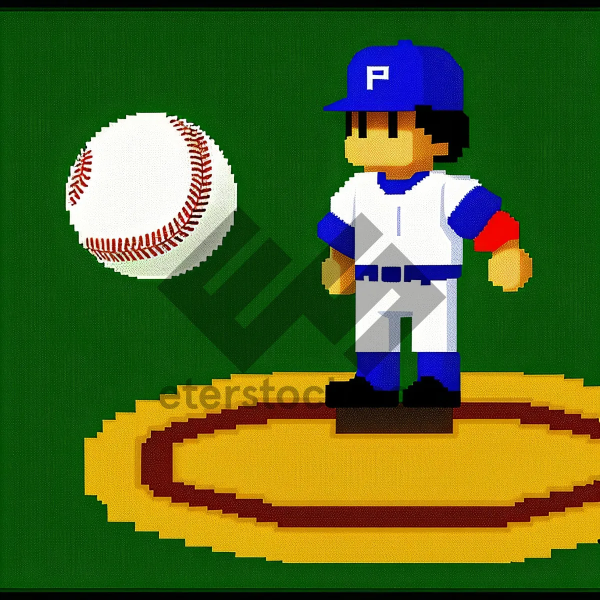 Picture of Baseball player catching ball in silhouette