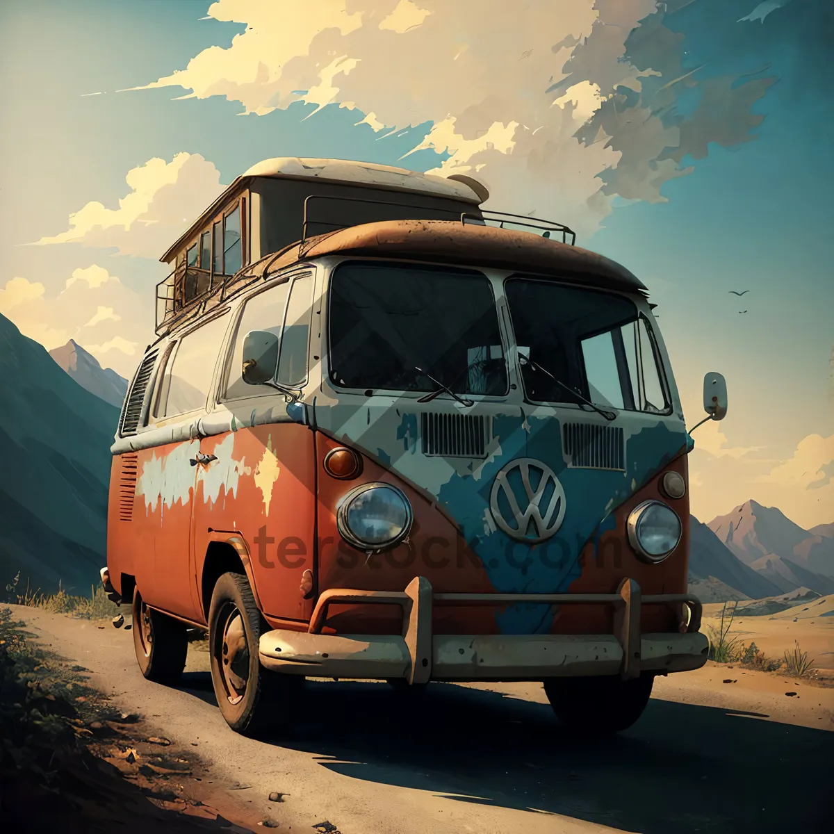 Picture of Sky-highway-travel-transportation-drive-auto-wheel-truck.