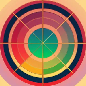 Vibrant Colorful Rainbow Circle Art Design