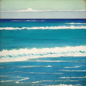 Turquoise Waters glistening on Sandy Shoreline