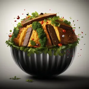 Fresh and Delicious Gourmet Vegetable Bowl On Plate