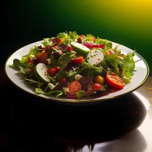 Fresh and Delicious Vegetable Salad Bowl