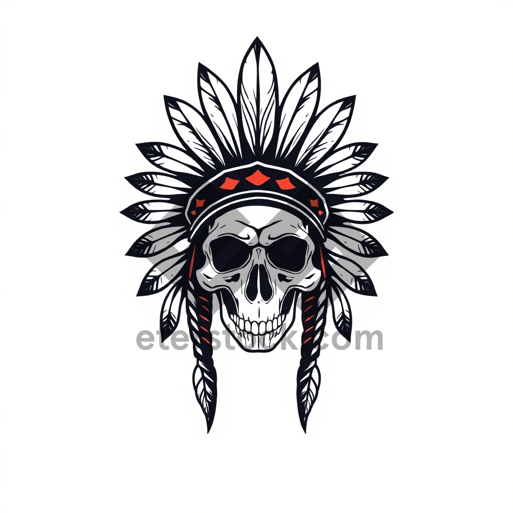 Picture of Vintage Floral Graphic Design Silhouette Icon