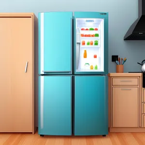 Modern White Refrigerator in Open Office Interior Design