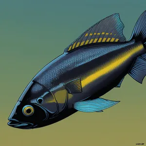 Tropical Ocean Fish in Underwater Aquarium