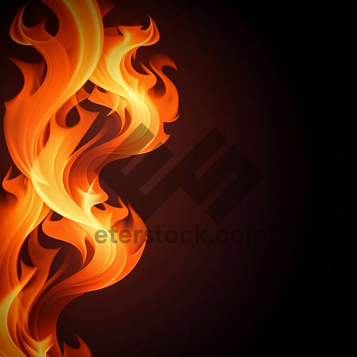 Picture of Blazing Flame: A Sizzling Artistic Swirl Design!