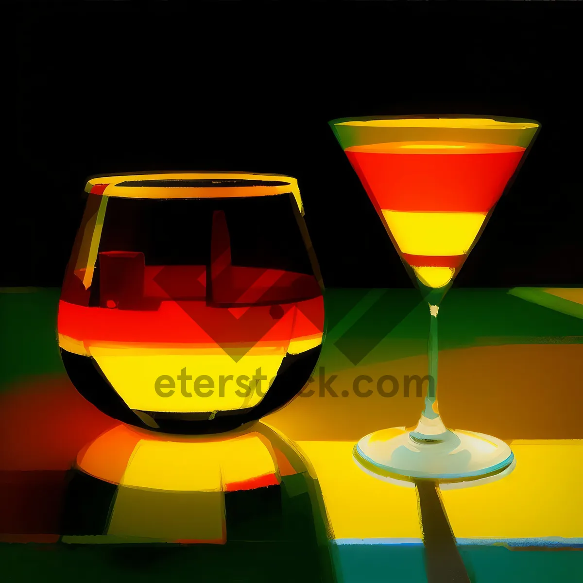 Picture of Sparkling Martini Glasses for Celebration