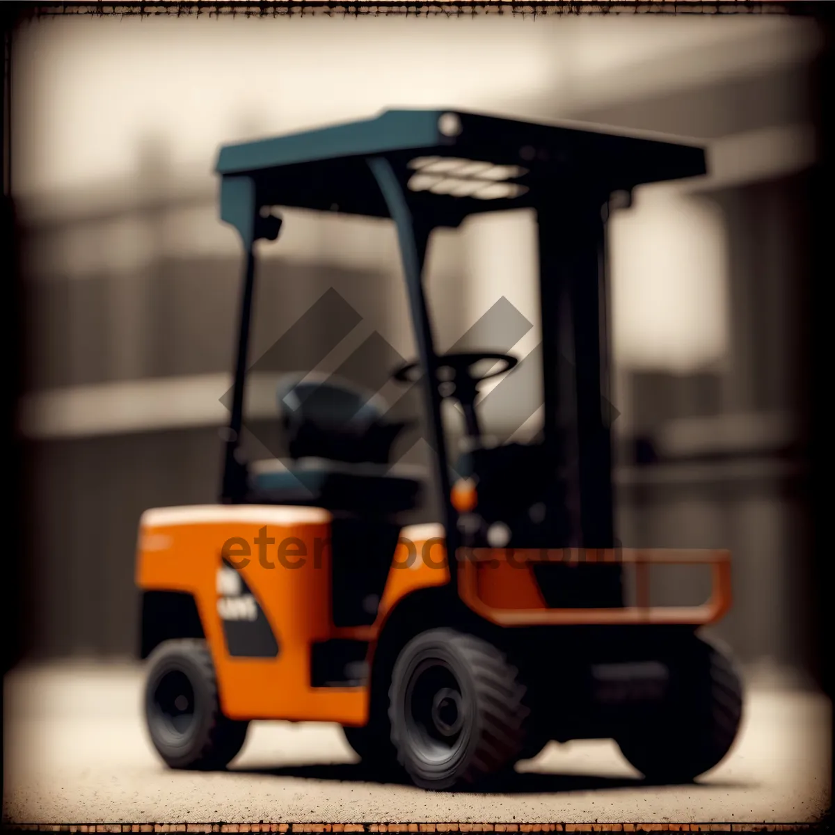 Picture of Industrial Forklift Truck on Golf Course