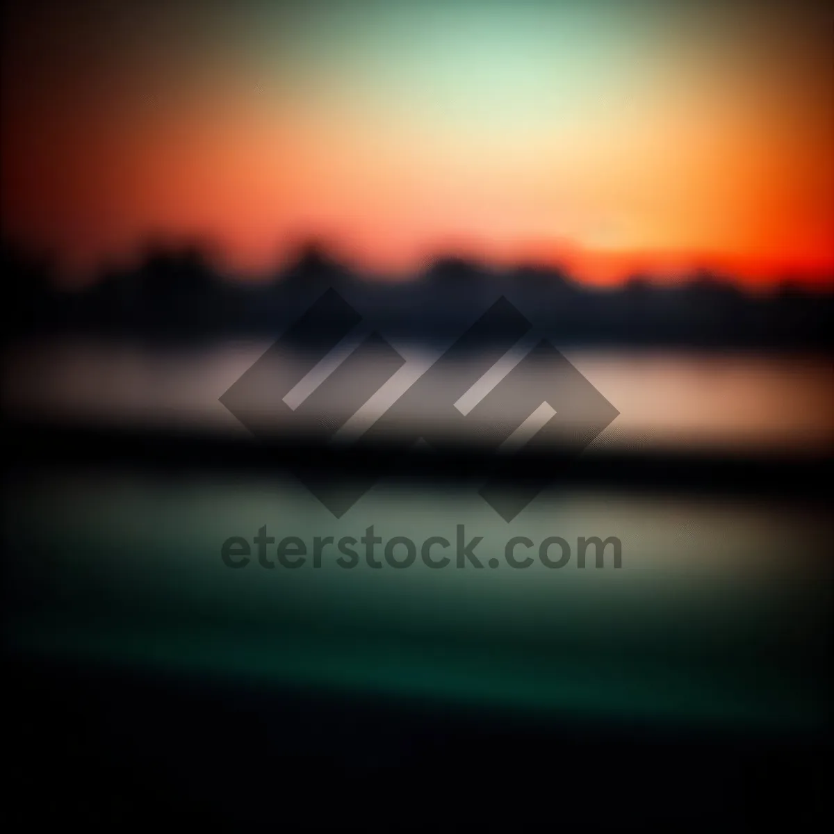 Picture of Vibrant Sunset Over Desert Landscape