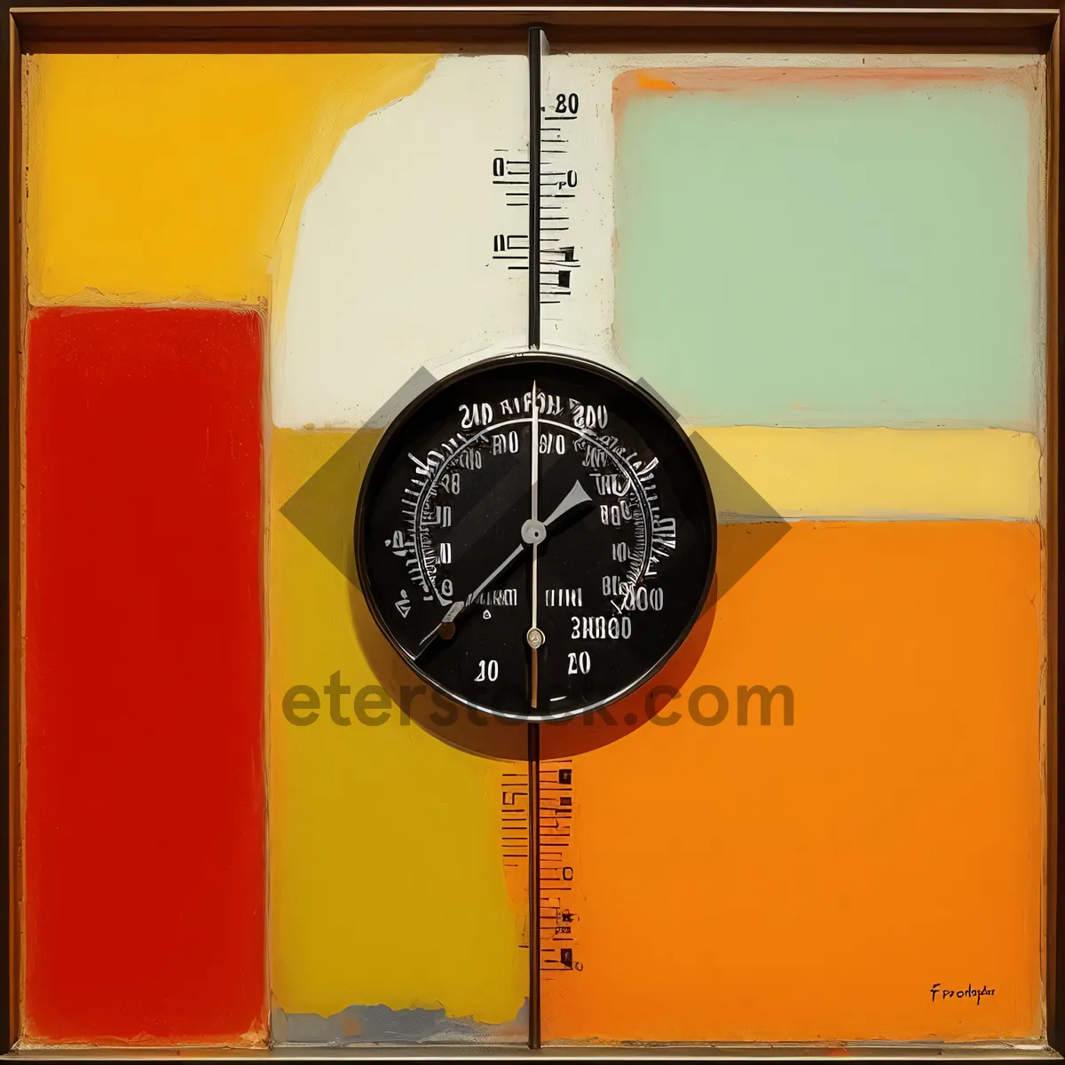 Picture of Vintage Timepiece: Antique Analog Clock and Compass