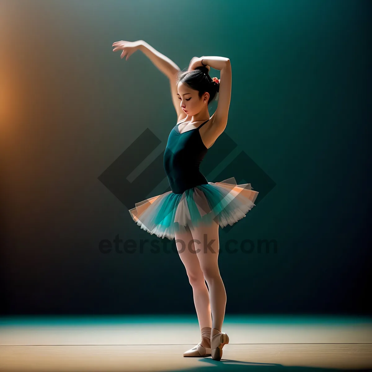 Picture of Graceful Ballerina in Studio Pose