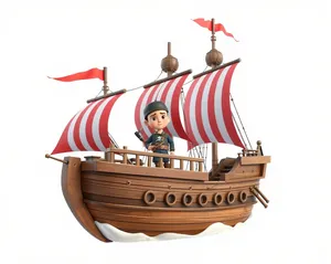 Cartoon Pirate Symbol Design Graphic Art