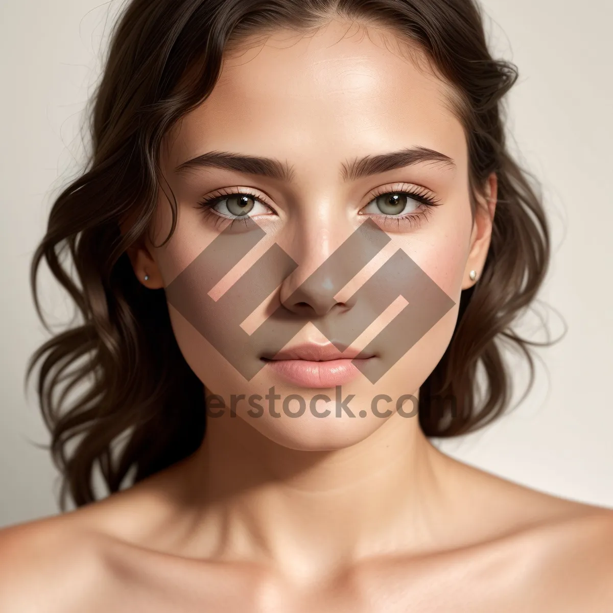 Picture of Stunning brunette with captivating eyes and flawless skin