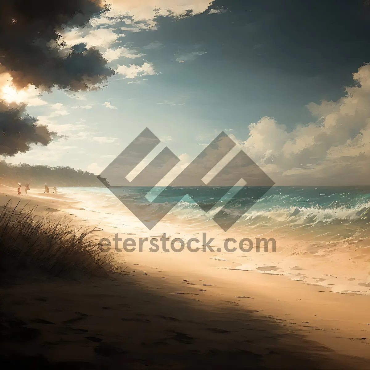 Picture of Serenity by the Shore: A Tropical Paradise