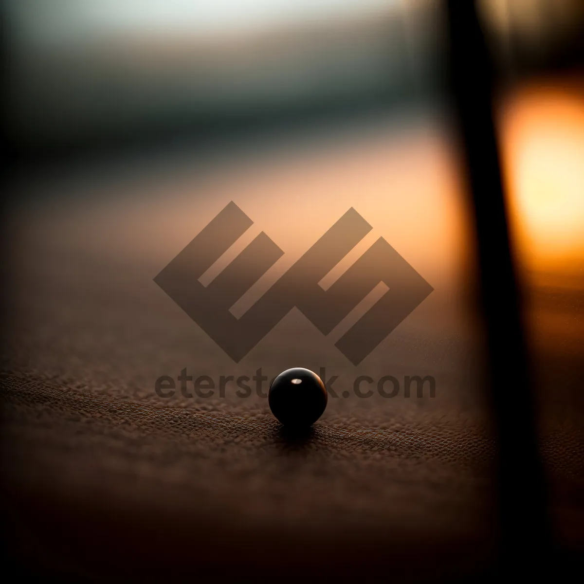 Picture of Black Screw Fastener with Close-up of Lamp Light