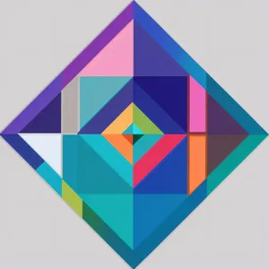 3D Pyramid Sign Icon - Symbolic Design