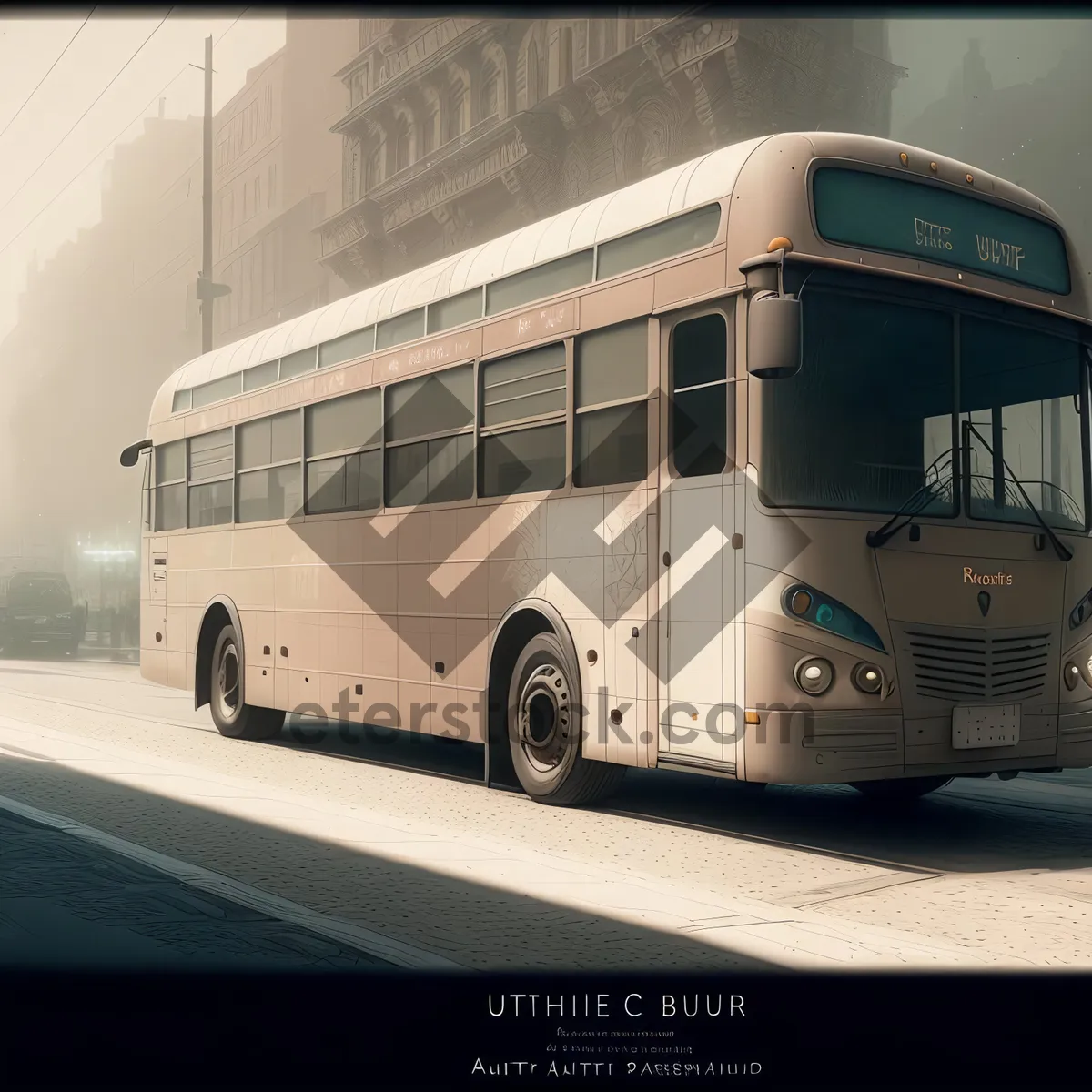 Picture of Public Trolleybus Shuttle on Road
