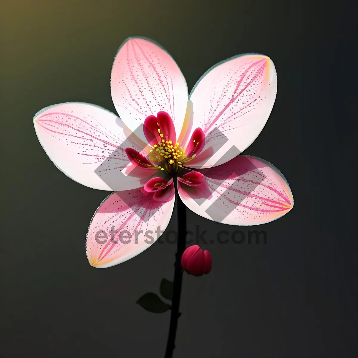 Picture of Pink Orchid Blossom Amidst Lush Botanical Garden