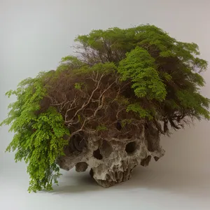 Serene Pine Bonsai in Natural Forest Environment